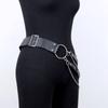 Women Party Belt Hip Hop Gothic Chain Rivet Multi Straps Decorative Faux Leather Punk Pants Matching Waist Strap Clothes Accesso