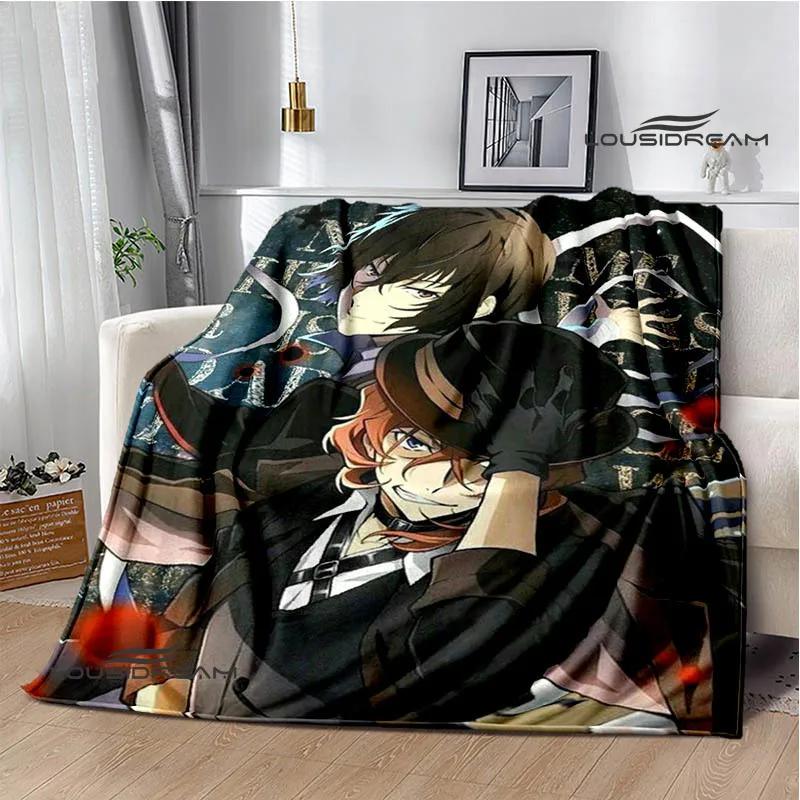 Cartoon bungou stray dogs printed blankets Picnic blanket Warm Flannel blankets Home bed linings blankets for beds Birthday Gift