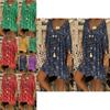 Neck V Women Caftan Baggy Dress Ladies Vintage Hippie Boho Beach Cover Plus Size