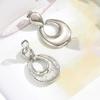 Vintage Golden Smooth Teardrop Clip on Earrings for Women Metal Thick Geometric Non Pierced Drop Earring Statement Party Jewelry