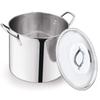 12 Quart Stainless Steel Stock Pot with Metal Lid Stay Cool Handles Heavy Duty Cookware Soup Stew Boiling Ideal Kitchens