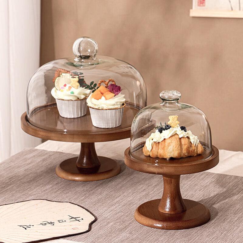 Jingzhouyuan New Chinese Style Bamboo Cake Stand & Display Tray