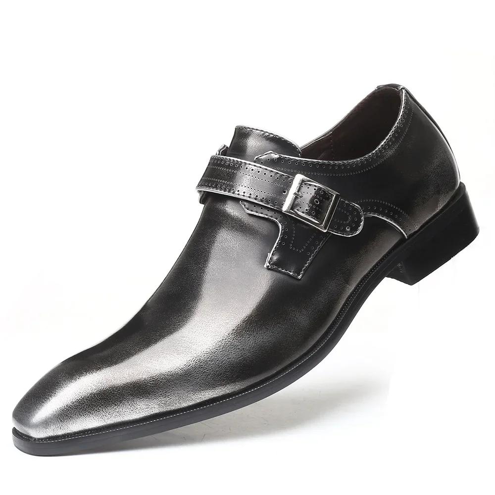 Size 48 Mens Shoes New Pointed Shoes Men Leather Original British Style Luxury Mens Dress Shoes Loafers Men Zapatos De Hombre