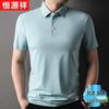Hengyuanxiang Men's Ice Silk Breathable Polo Shirt