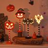 Pumpkin Halloween Wooden Night Light Atmosphere Lamp Pumpkin  Ornament Lantern  Halloween Decor