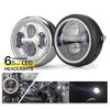 6,5" Motorrad LED Runder Scheinwerfer Fern-/Abblendlicht Zusatzscheinwerfer Lampe