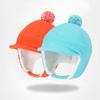 Autumn and Winter New Boys and Girls Outdoor Windproof Hats Cute Hairballs Thickened Arctic Velvet Children's Ear Hats Warm Snow Hats