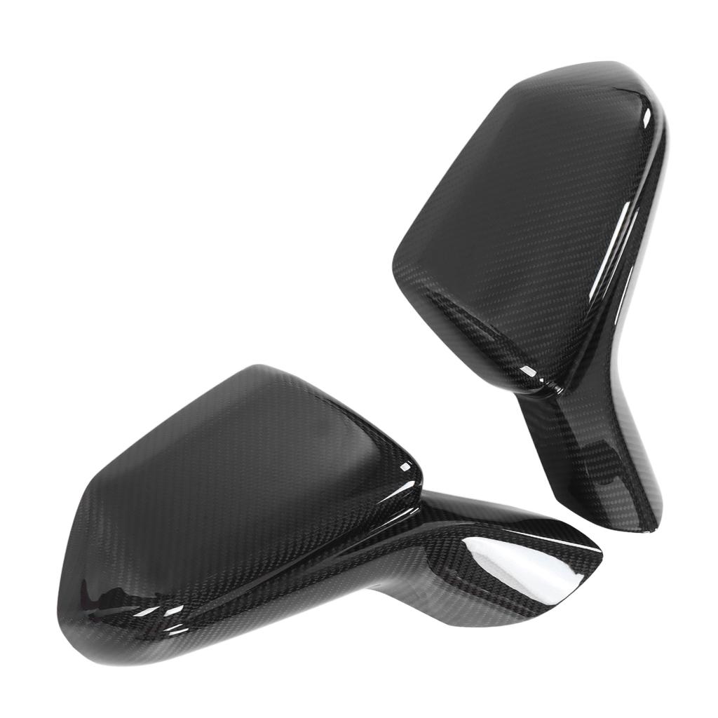 2Pcs Set Carbon Fiber Rearview Side Mirror Cover Replacement for Chevy Camaro 2015‑2021