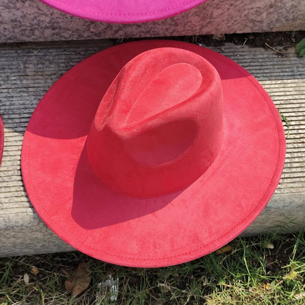 Suede Wide-brimmed Hat 9.5 Cm Brim Width Unisex Suitable for Jazz Hat Fedora Hat Church Hat Felt Hat Soft Felt Hat Panama Hat.
