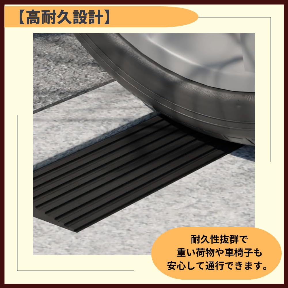 Ideamall Step Ramp, Eliminates Steps, Indoor Parking Lots, Car Ramp, Outdoor, Retrofit, Non-Slip, Entryway (Gray, 1cm)