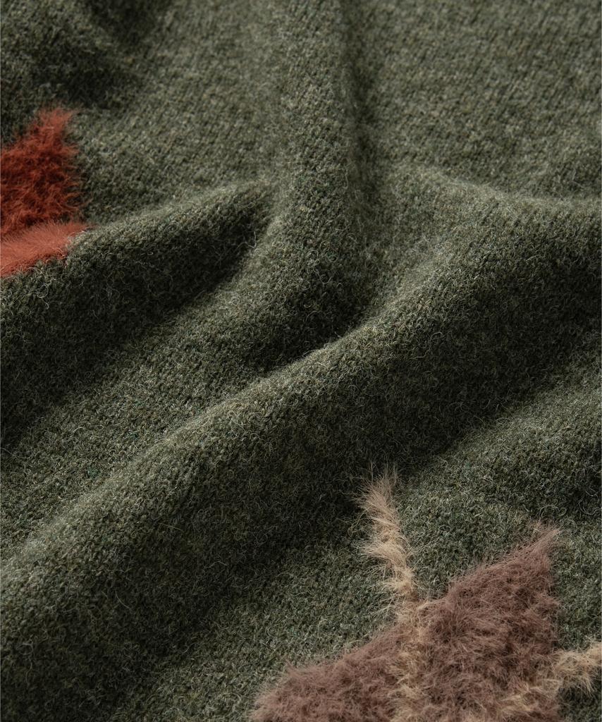NONBLANK Argyle Pattern Knit_Arborist Green