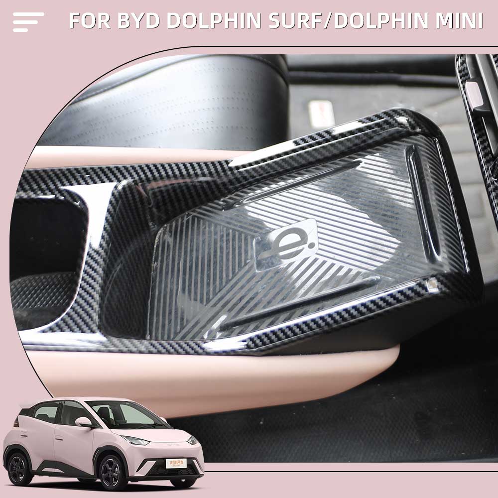 Für BYD Dolphin Mini Seagull Dolphin Surf 2025 2025 Auto Schalthebel Panel Becherhalter Dekorative Abdeckung Verkleidung LHD Autozubehör