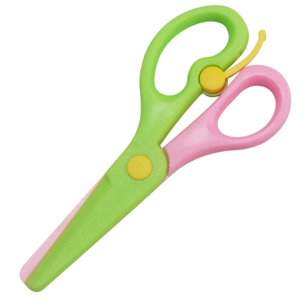 Plastik-Vorschultrainingsschere Stumpfe Spitze Quetschschutzschere Manuelle Papierschnitte