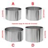 Verstellbare Edelstahl Kuchenformen Ringe Kuchen Mousses Ringe Kreisformen Kuchen Dekorationsformen Backringe
