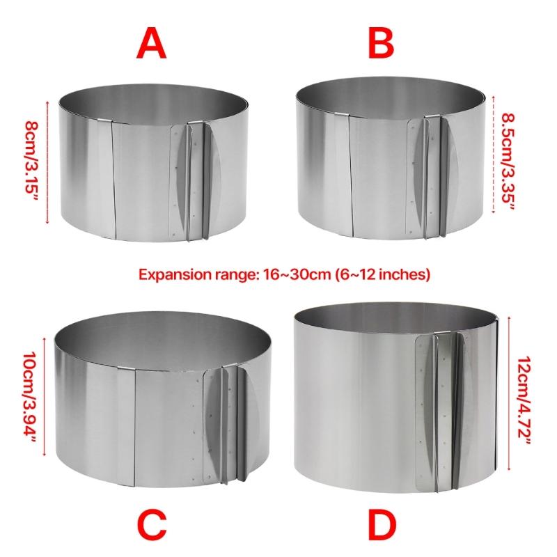 Verstellbare Edelstahl Kuchenformen Ringe Kuchen Mousses Ringe Kreisformen Kuchen Dekorationsformen Backringe