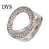 Smooth Sliding Scarf Ring Rhinestone Round Ring, Sparkling Slide Decorative Fashion Holder for Women Neckerchiefs Shirts Shawls