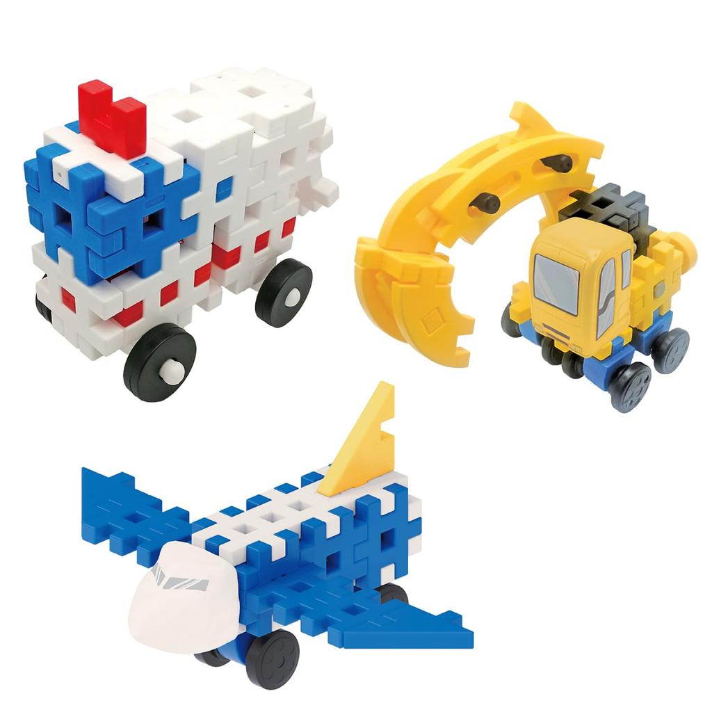 Gakken New Block Vehicle Set DX (Ages 2 and Up) 30 Types, 224 Parts, 83779