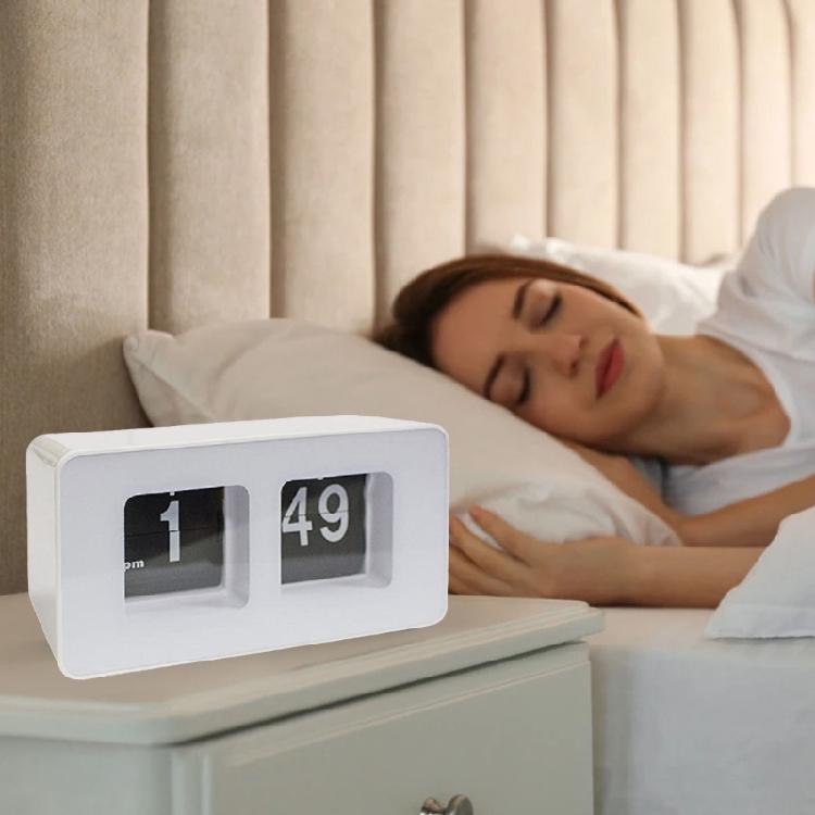 Auto Flipped Clock with Retro Charm and Modern Functionality Battery Operated Desk Clock for Home Office or Hotel Use