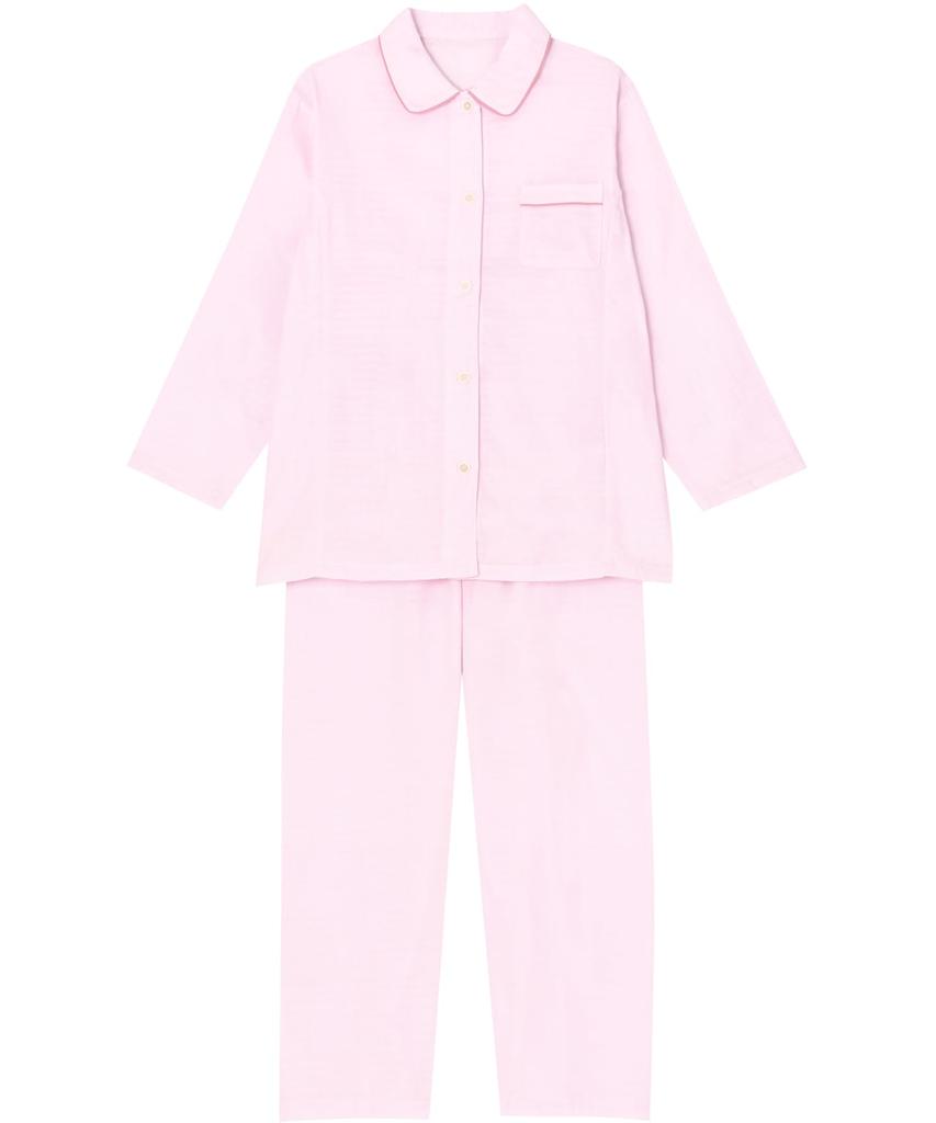 EP3001 Long Sleeve Pajamas with Pima Soft to the Collared Shirt Size S Wing/Wacoal Women's Pants, 100% Cotton, Touch, Style,