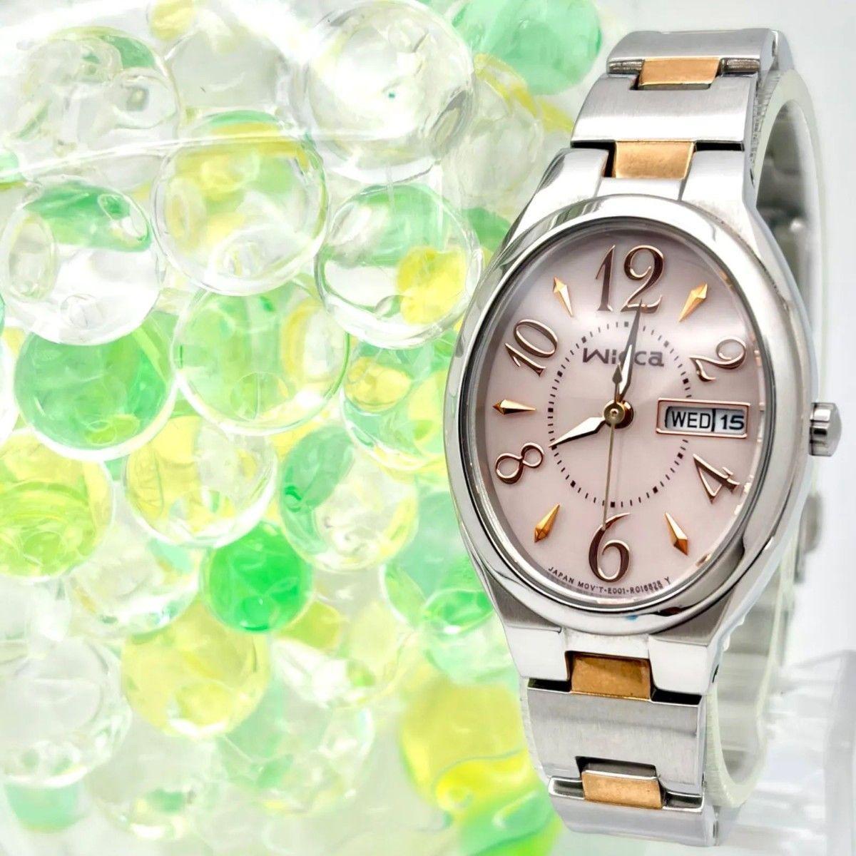 [Operation] CITIZEN wicca solar ladies watch pink E001-S079713 481050182