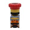 Emergency Stop Button Switch, No Light, 22MM, One Open/One Close, Silver Contact, Copper Parts, LA155B-11ZS.