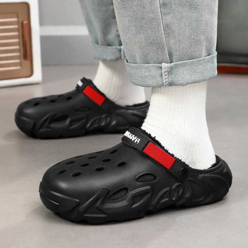 Mode Hausschuhe Zuhause Flauschig Klobig Plateau Clogs Sandalen Herren Damen Winter Weich Dicke Sohle Gartenschuhe Pantoletten Rutschfest Eva Hausschuhe