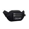 Celine Logo Print Multi-Zipper Nylon Fabric Shoulder Crossbody Chest Waist Bag Large Men bags Black 198682DMT-38SI