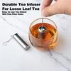 Tea Strainer Stainless Steel Secure Lid Fine Mesh with Handle Simple Operation Food-grade Tea Infuser