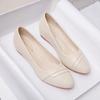  women cute pointed toe spring slip on wedge heel shoes lady casual elegant comfort spring summer heel shoes ab794