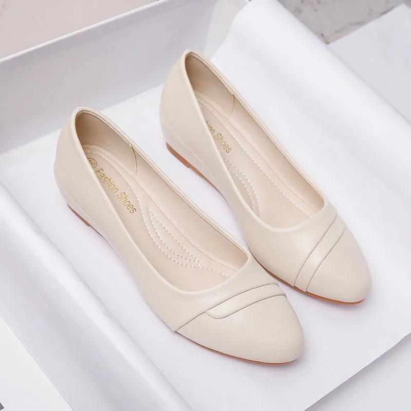 women cute pointed toe spring slip on wedge heel shoes lady casual elegant comfort spring summer heel shoes ab794