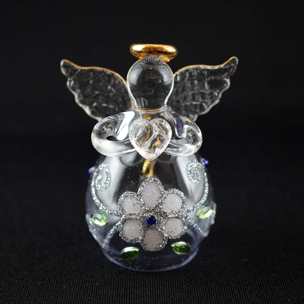 Fourcart Cute Handmade Glass Baby Angel Bells (Set of 6)