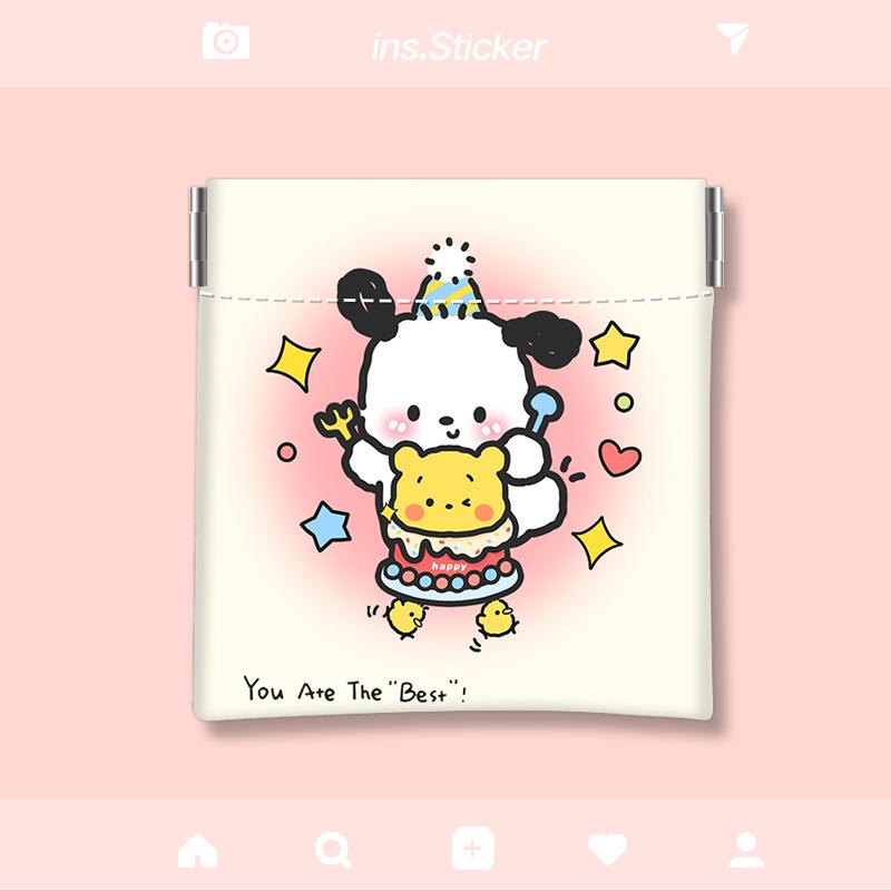 Chic Snap Closure Makeup Bag: Compact Lipstick Organizer & Earphone Pouch