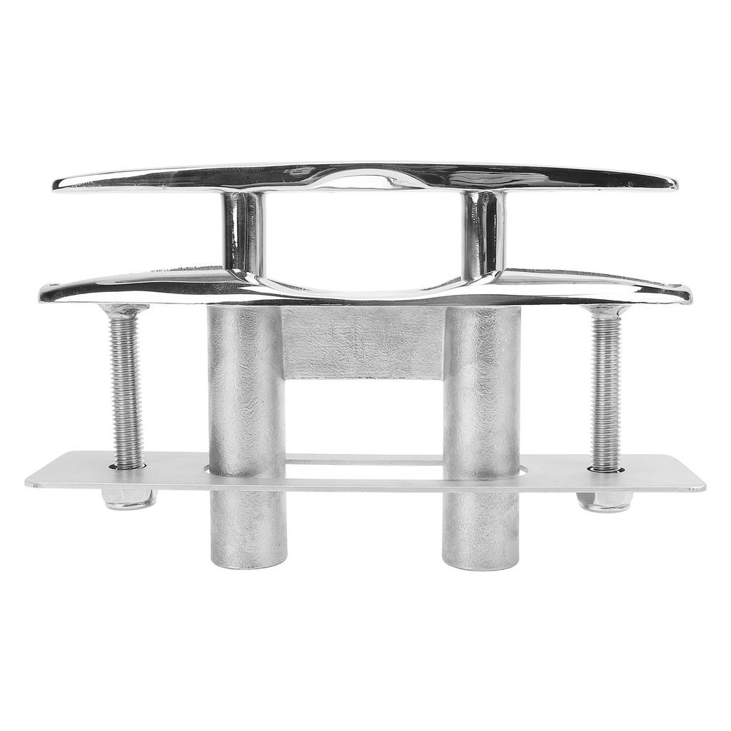 8in Boat Pull Up Cleats 316 Stainless Steel Retractable Flush Mount Dock Cleats with Backing Plate and Lock Nuts