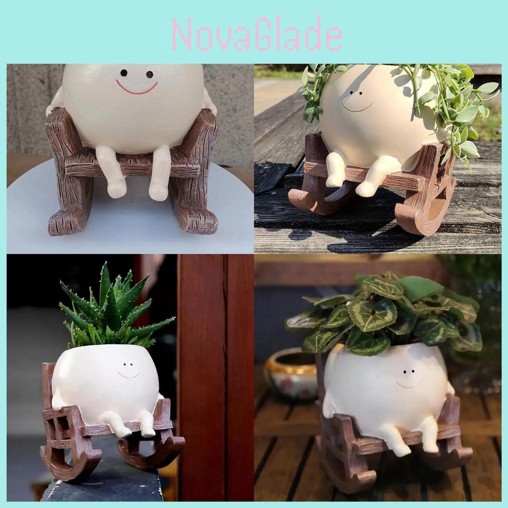 Entzückender Kreativer Niedlicher Schaukelstuhl Sukkulenten Pflanztopf Dekorative Büro-Vase