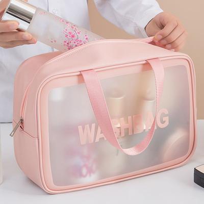 Praktische Aufbewahrungstasche, große Kapazität, PVC, wasserdicht, schmutzabweisend, Make-up-Kosmetiktasche für unterwegs