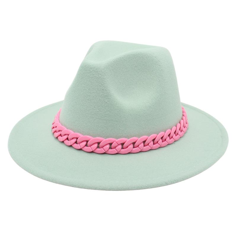 New Pink Acrylic Top Hat, Big Brim Jazz Hat, British Felt Hat, 26-Color Hat.