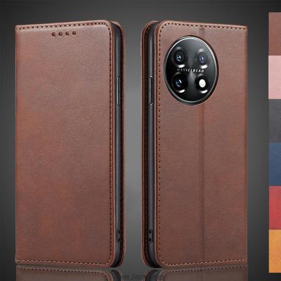Magnetische Anziehungskraft Ledertasche für Oneplus 11 Oneplus11 PHB110 Holster Flip Cover Tasche Brieftasche Handytaschen Capa Fundas Coque