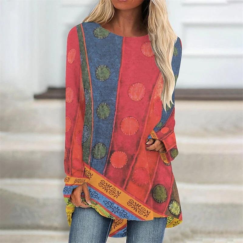 

Осенняя женская мода повседневный длинный рукав повседневный круглый вырез свободный топ элегантный темпераментный пуловер M