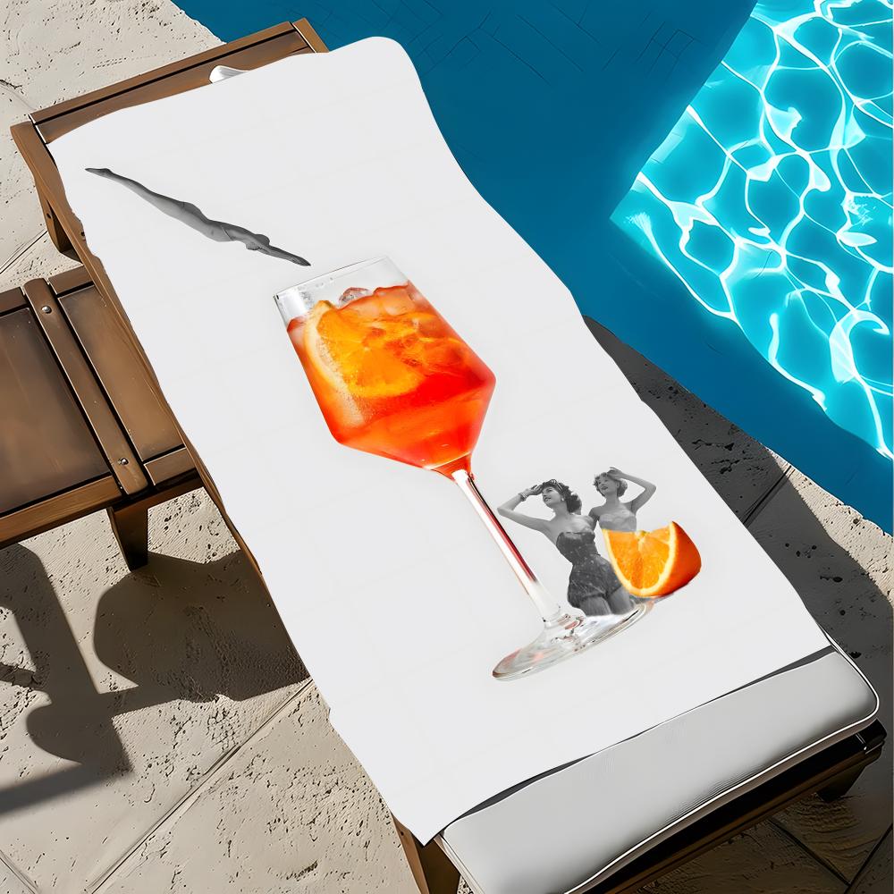 Wind A-AperoolS Orangee Art Towel Towel Soft Pool Gift For Travel Gym Shower Cool Camping Quick Dry Sports  Large Beach Towel