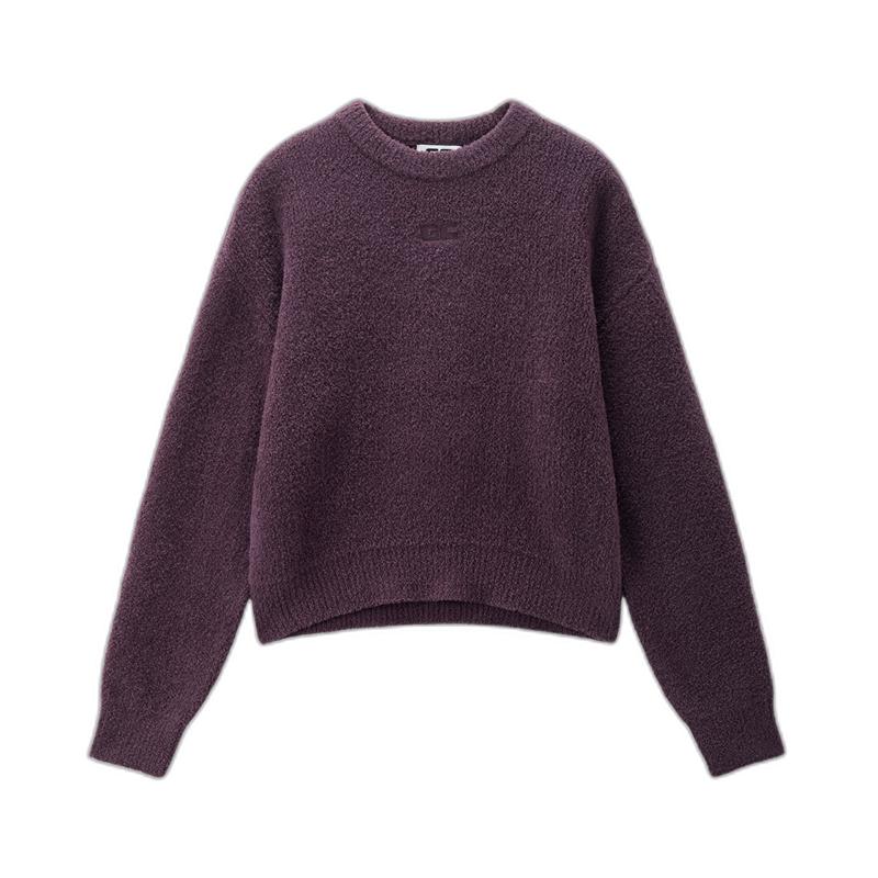 GIORDANO CONCEPTS Women's Crew Neck Embroidered Loose Wool Pullover