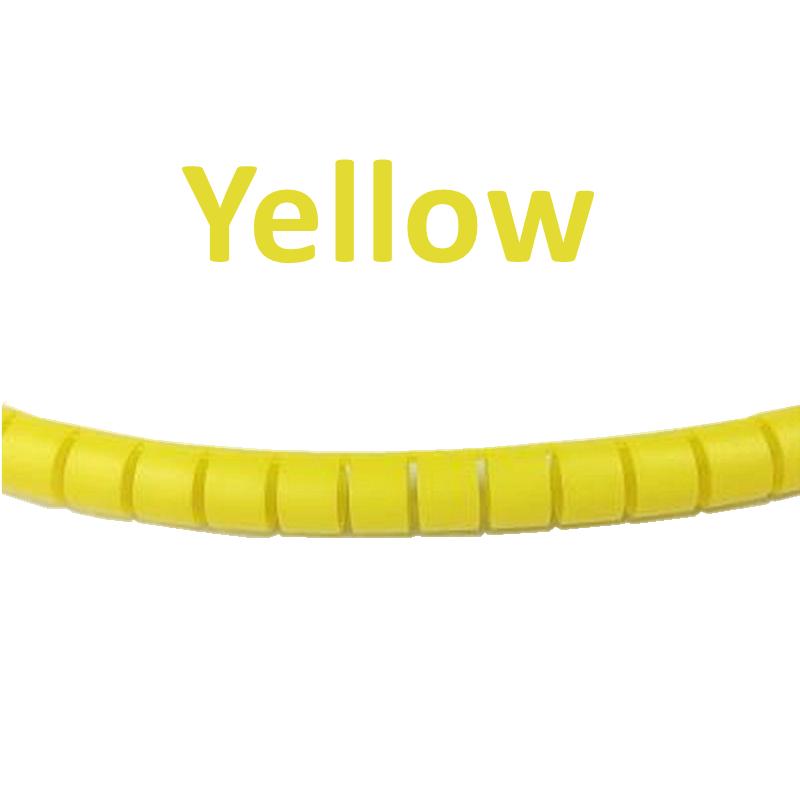 

1/1.5/3/5/10 Meter 8/10/15/20/25/30/35mm Line Organizer Pipe Protection Spiral Wrap Winding Cable Wire Protector Cover Tube 8mm&1 Meter жёлтый