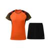 Li Ning Badminton Series Quick-Dry Breathable Training Sports Competition Short Sleeve T-Shirt Skirt Set Women Sportswear Flame-Orange AATQ028-4
