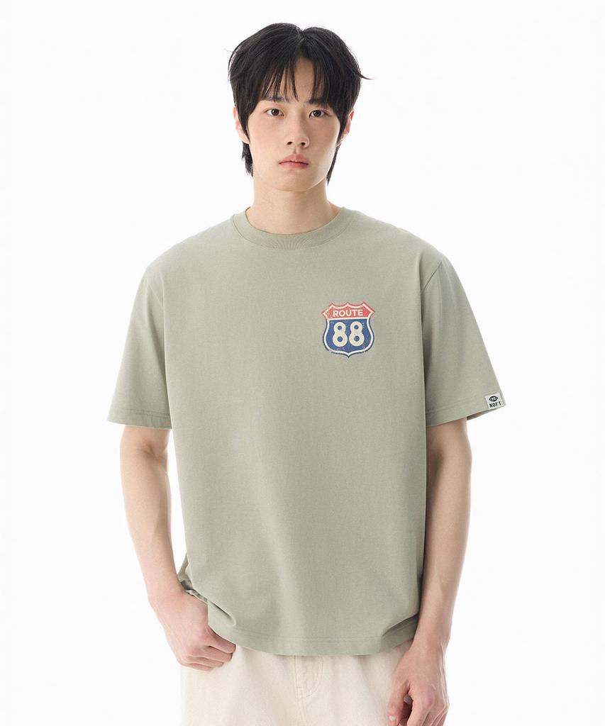 NOT ONLY FOR TODAY Route 88 Short Sleeve T-Shirt [Olive]