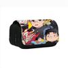Dandadan Double Layer Pencil Case With Nylon Material For Students And School Supplies