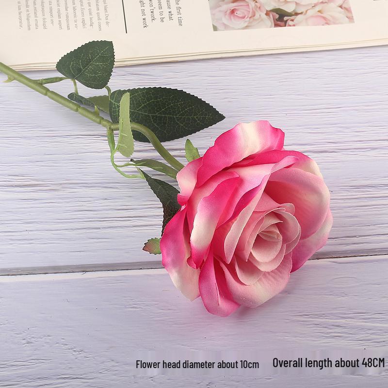 Luxury Silk Rose Arrangement for Valentine's Day - Elegant Artificial Flowers for Living Room Decor.
