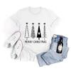 Womens Clothing Summer TShirt Shirt Tees Casual Printed Pattern TShirt New Student White Short Sleeve Tops Christmas