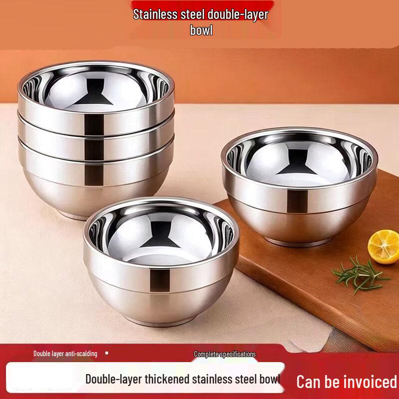 Stainless Steel Double-Layer Insulated Bowl
