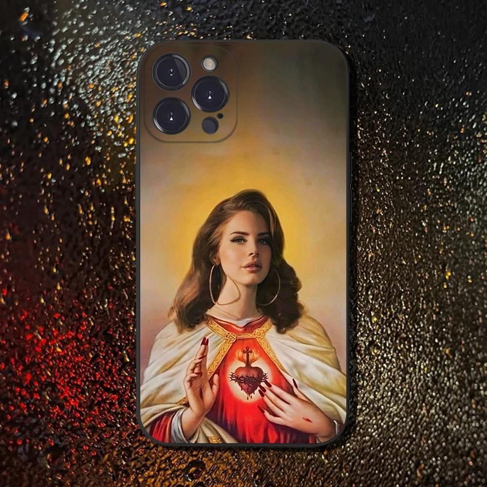 L-Lana Del R-Rey Phone Case For iPhone 16,15,14,13,12,11 Plus,Pro Max,XS,X,XR,SE,Mini,8,7,Soft Silicone Black Cover