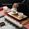 Chaxun Mutton Fat Jade White Porcelain Gaiwan Tea Set