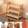 Rattan Woven Multi-layer Cup Holder & Desk Storage Shelf